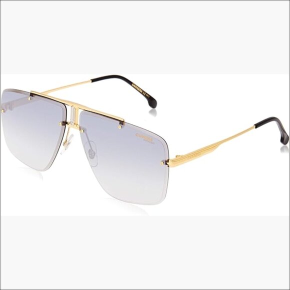 Gold-Tone Metal Sunglasses with Gradient Lenses Unisex Standard Fit